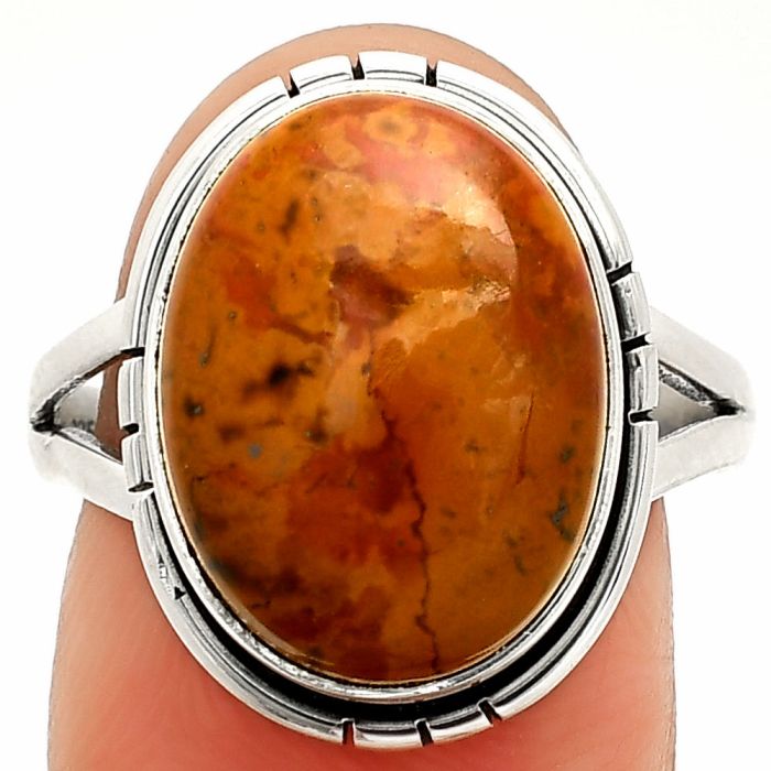 Rare Cady Mountain Agate Ring size-8.5 SDR234594 R-1012, 12x16 mm