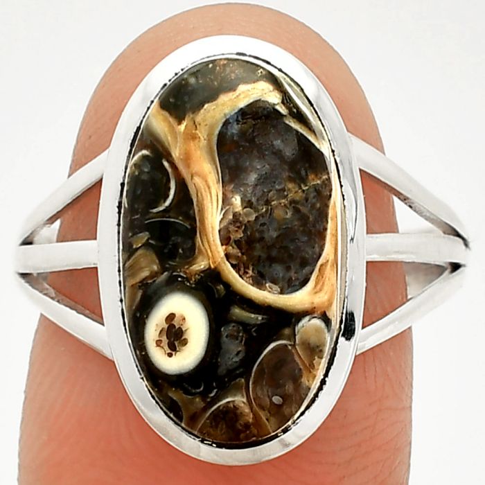 Turtella Jasper Ring size-9 SDR234733 R-1006, 10x17 mm