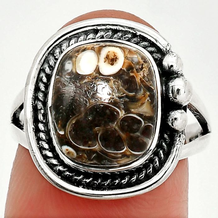 Turtella Jasper Ring size-7 SDR236377 R-1148, 10x12 mm