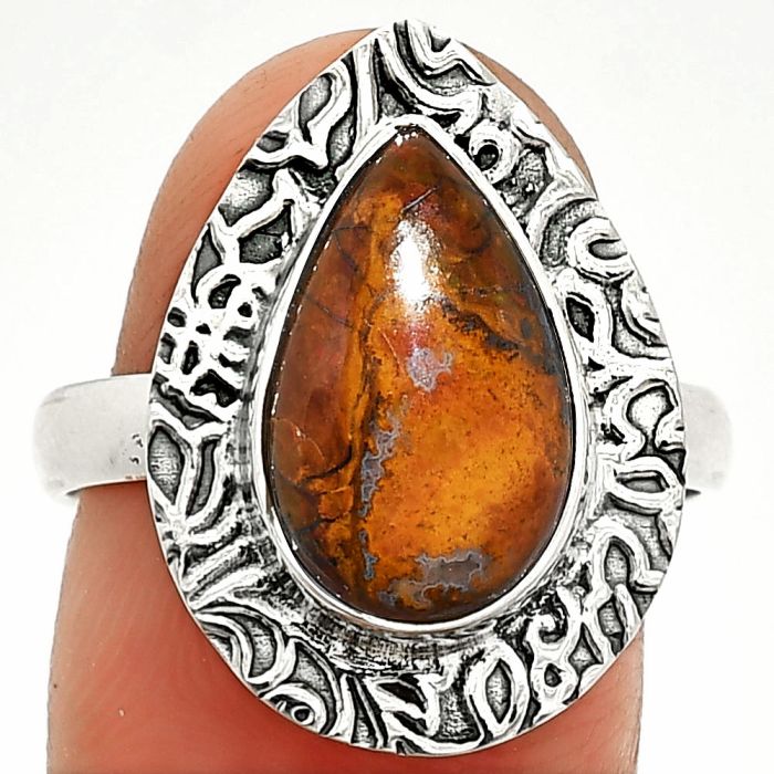 Rare Cady Mountain Agate Ring size-9 SDR236474 R-1649, 9x14 mm