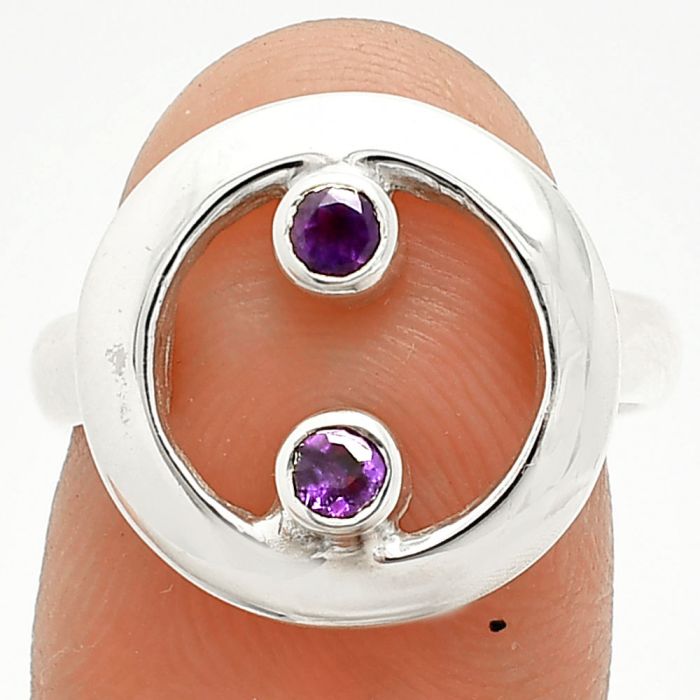 African Amethyst Ring size-7 SDR236784 R-1540, 3x3 mm