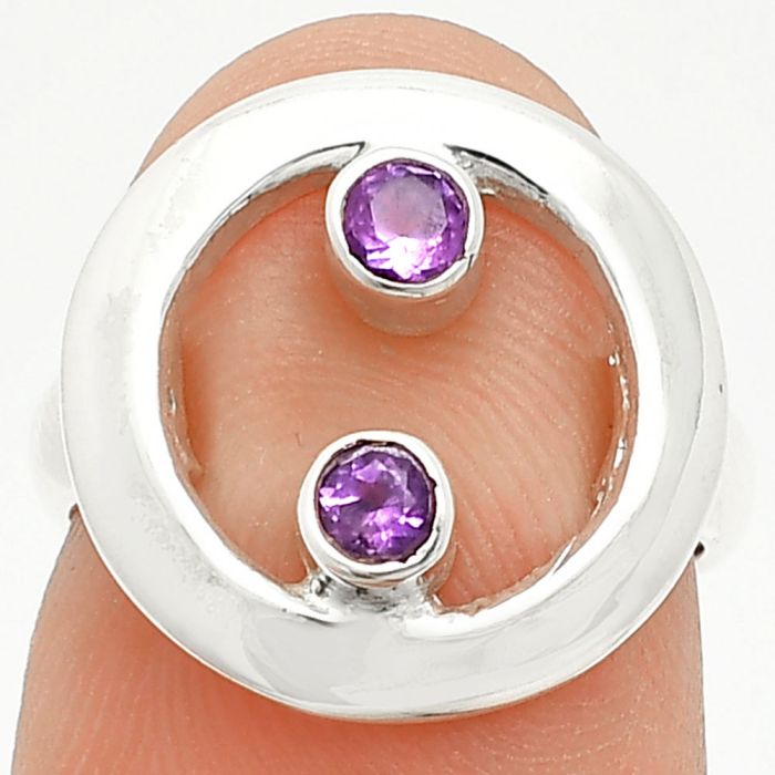 African Amethyst Ring size-5 SDR236815 R-1540, 3x3 mm