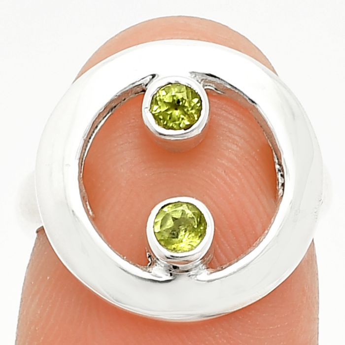 Peridot Ring size-5 SDR236825 R-1540, 3x3 mm