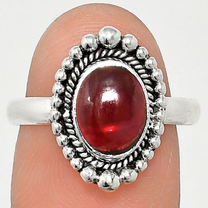 Rhodolite Garnet Ring size-8 SDR237139 R-1154, 7x9 mm