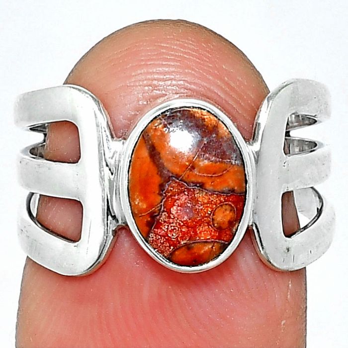 Poppy Jasper Ring size-7 SDR237475 R-1162, 7x9 mm