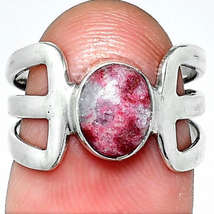 Pink Thulite Ring size-6 SDR237489 R-1162, 6x8 mm