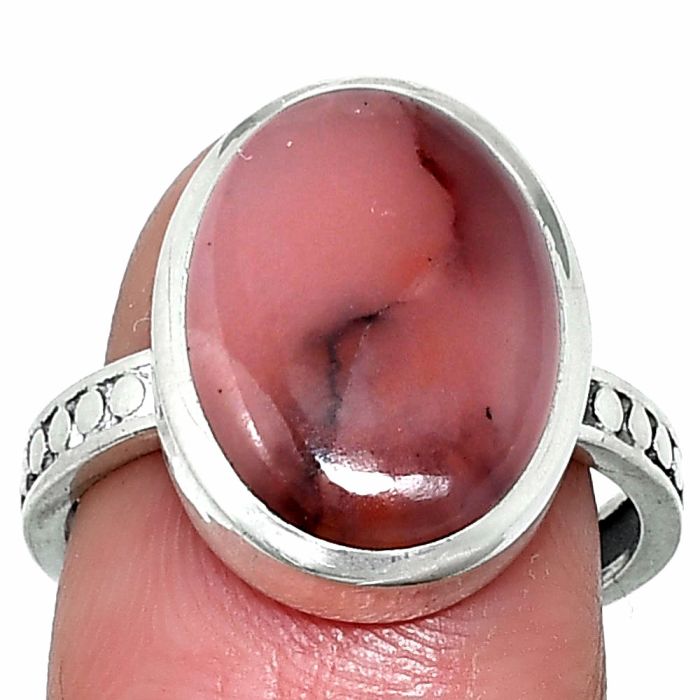 Guava Quartz Ring size-8 SDR237553 R-1060, 12x15 mm