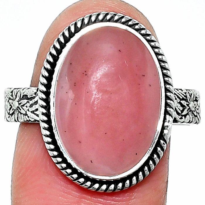 Guava Quartz Ring size-9.5 SDR237616 R-1067, 12x16 mm