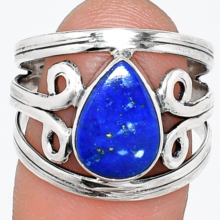 Lapis Lazuli Ring size-8 SDR237688 R-1132, 8x12 mm