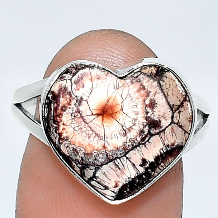 Heart - Mexican Bird Eye Ring size-9 SDR238163 R-1073, 14x15 mm