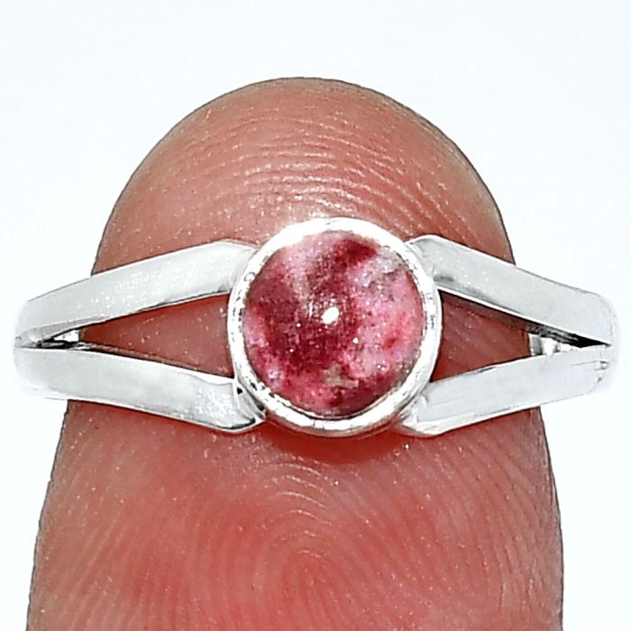 Pink Thulite Ring size-7 SDR238321 R-1505, 6x6 mm