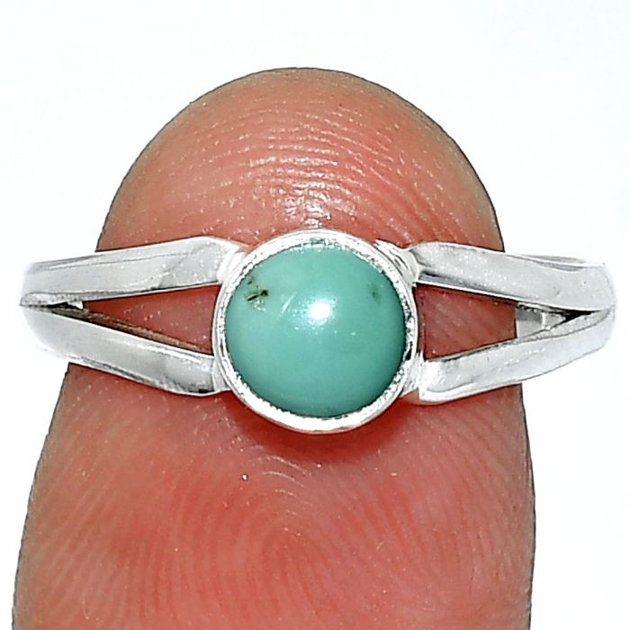 Natural Rare Turquoise Nevada Aztec Mt Ring size-8 SDR238326 R-1505, 6x6 mm