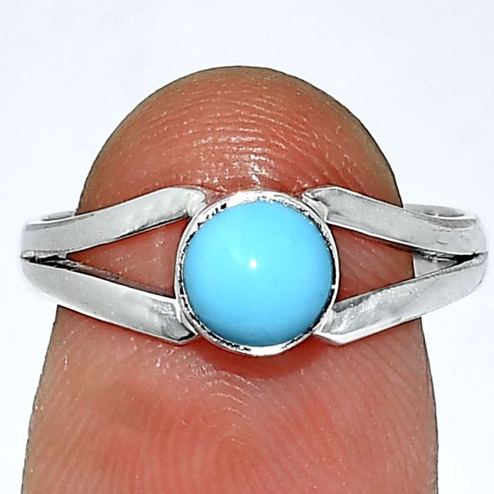Sleeping Beauty Turquoise Ring size-7 SDR238334 R-1505, 6x6 mm