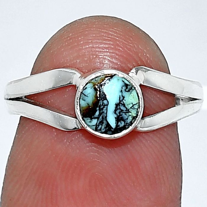 Lucky Charm Tibetan Turquoise Ring size-7 SDR238342 R-1505, 6x6 mm