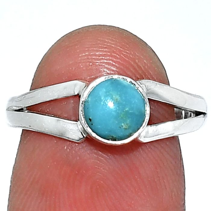 Natural Rare Turquoise Nevada Aztec Mt Ring size-7.5 SDR238352 R-1505, 6x6 mm