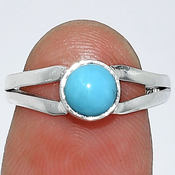 Sleeping Beauty Turquoise Ring size-7 SDR238356 R-1505, 6x6 mm