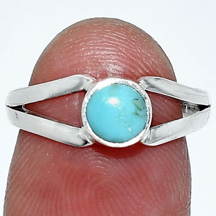 Natural Rare Turquoise Nevada Aztec Mt Ring size-7 SDR238373 R-1505, 6x6 mm