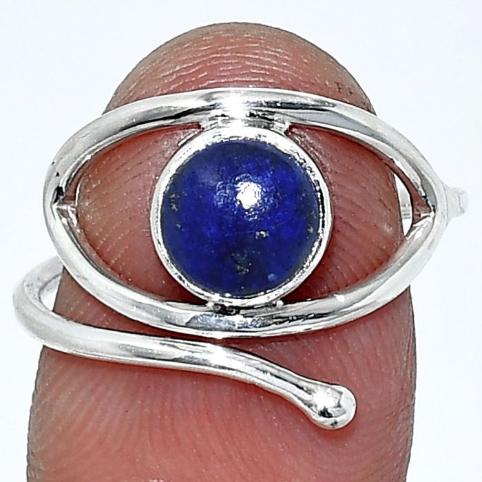 Eye - Lapis Lazuli Ring size-7.5 SDR238395 R-1254, 7x7 mm