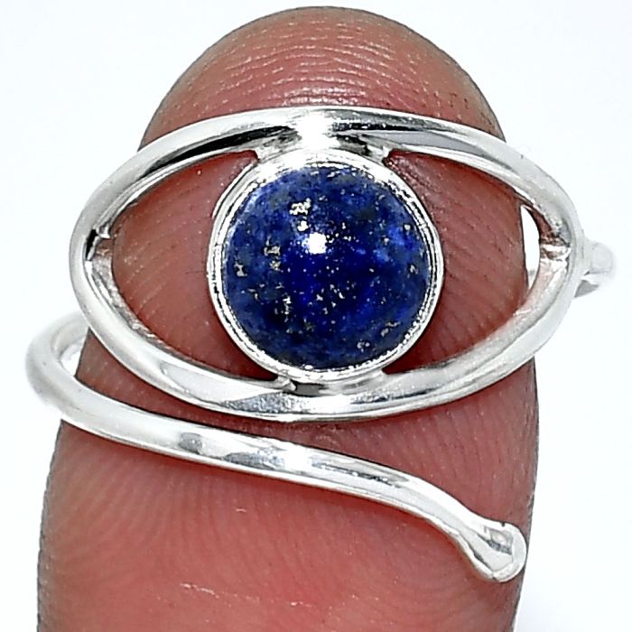 Eye - Lapis Lazuli Ring size-8.5 SDR238410 R-1254, 7x7 mm