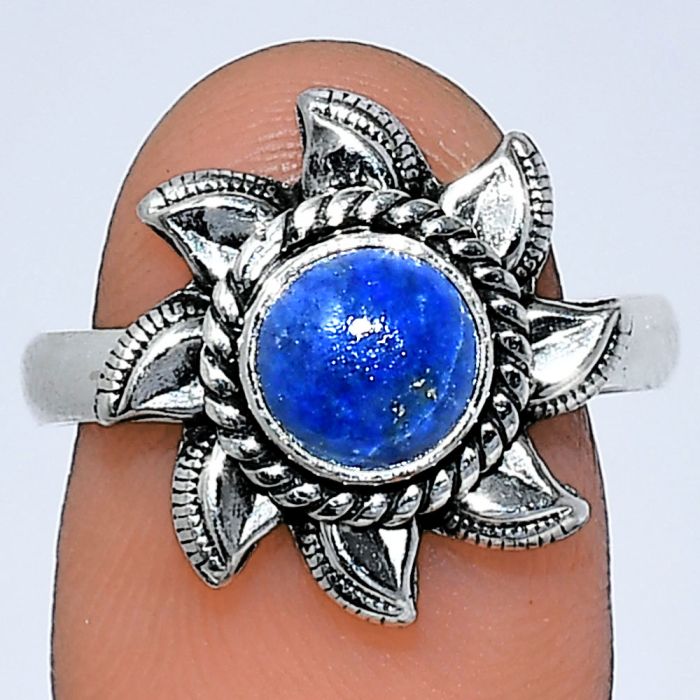 Sun - Lapis Lazuli Ring size-8 SDR238472 R-1617, 7x7 mm