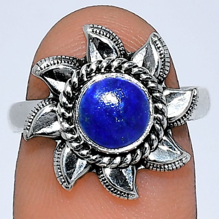 Sun - Lapis Lazuli Ring size-7 SDR238494 R-1617, 7x7 mm