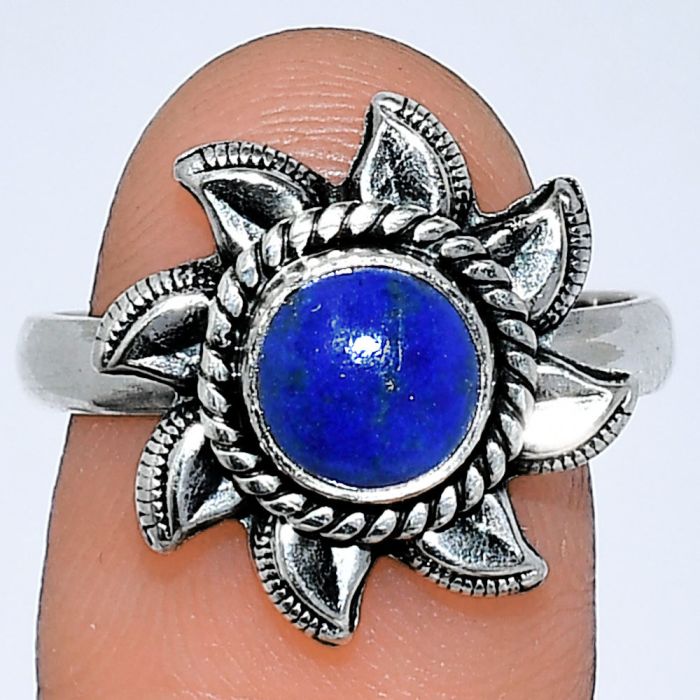 Sun - Lapis Lazuli Ring size-8 SDR238525 R-1617, 7x7 mm