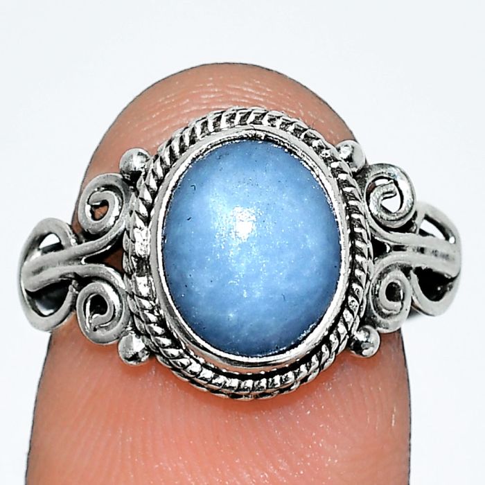 Angelite Ring size-7.5 SDR238597 R-1345, 8x10 mm