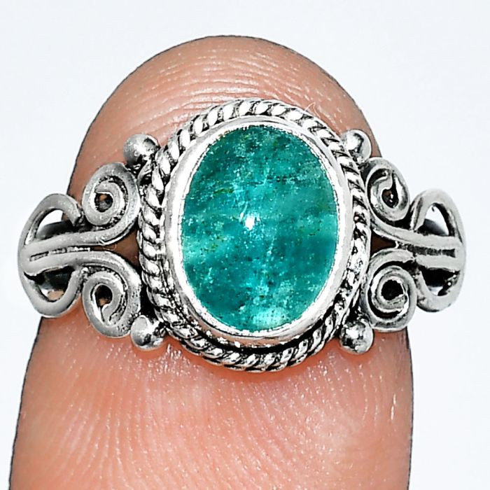 Paraiba Amazonite Ring size-7 SDR238611 R-1345, 7x9 mm