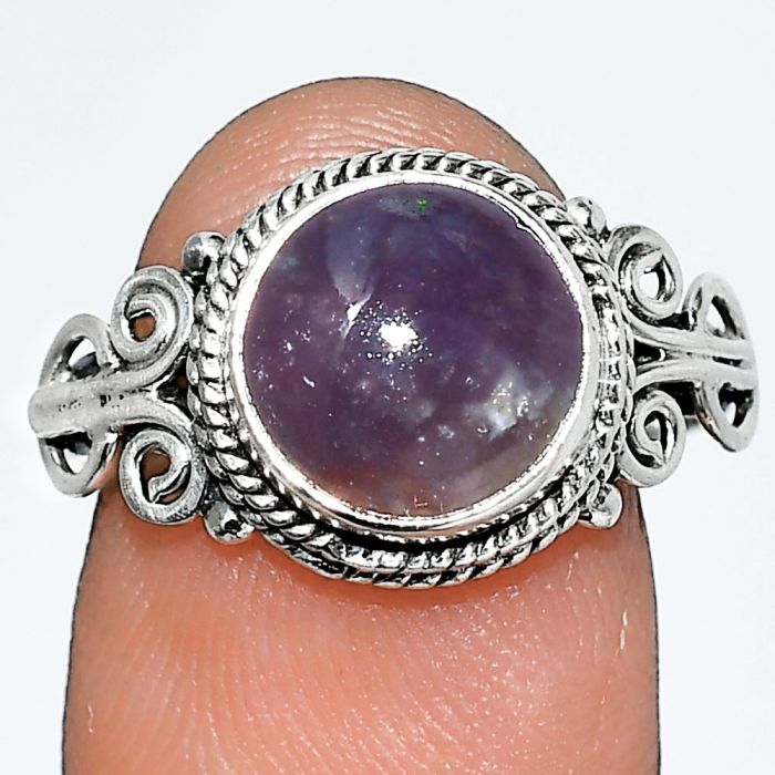 Amethyst Sage Agate Ring size-8 SDR238612 R-1345, 10x10 mm