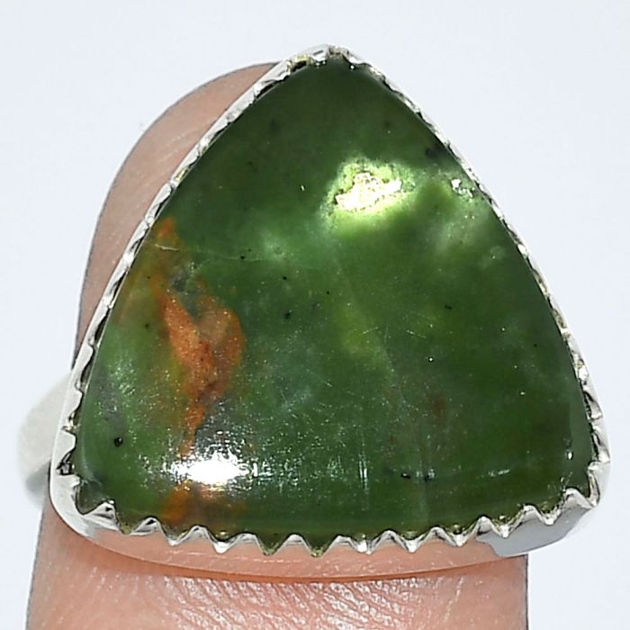 Chrome Chalcedony Ring size-7.5 SDR238659 R-1210, 17x17 mm