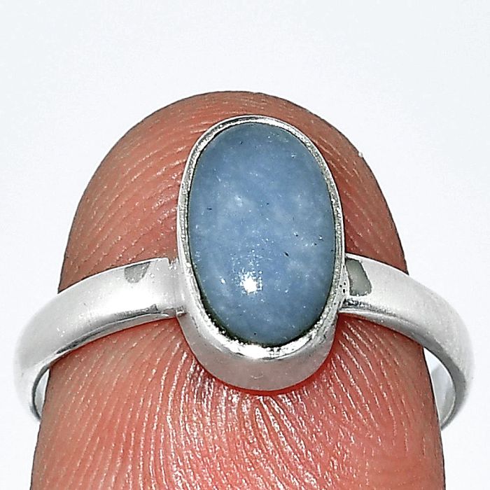 Angelite Ring size-7 SDR238731 R-1001, 6x10 mm