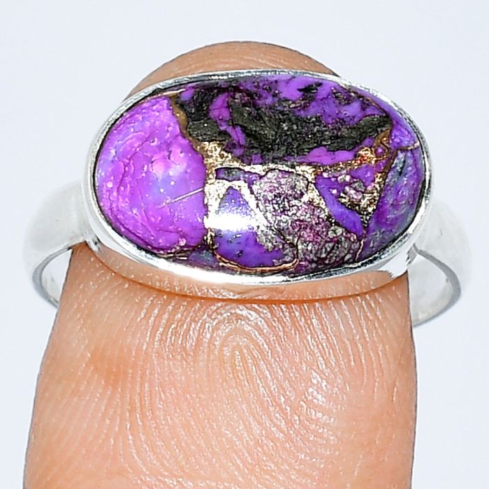 Copper Purple Turquoise Ring size-8.5 SDR239123 R-1057, 9x14 mm