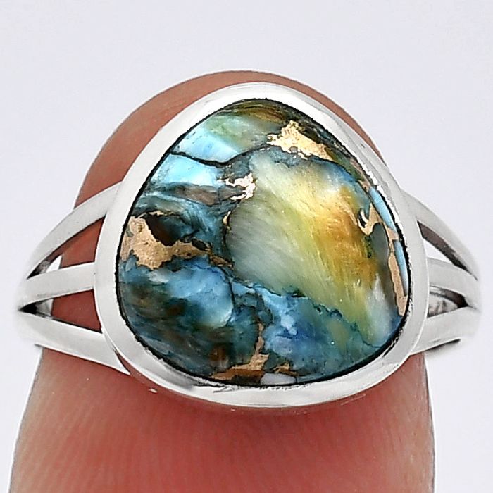 Spiny Oyster Turquoise Ring size-7 SDR239164 R-1006, 11x11 mm