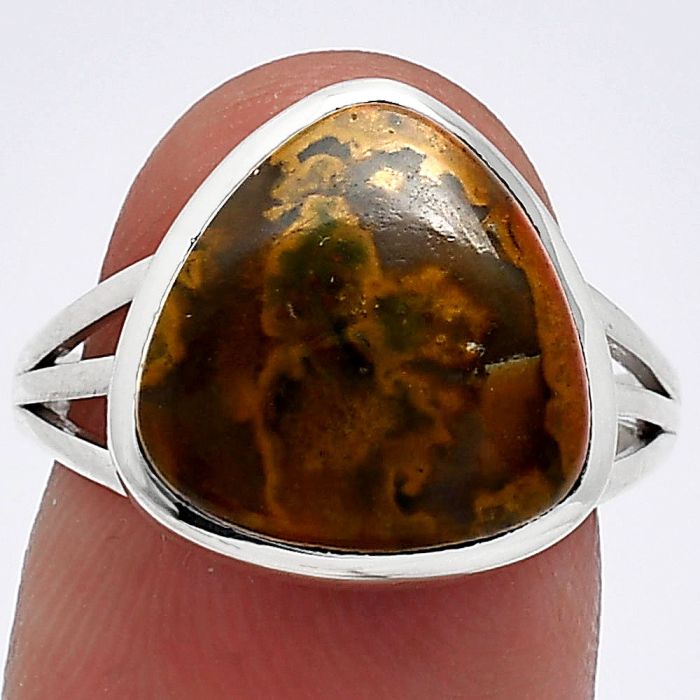 Rare Cady Mountain Agate Ring size-7.5 SDR239170 R-1006, 13x13 mm