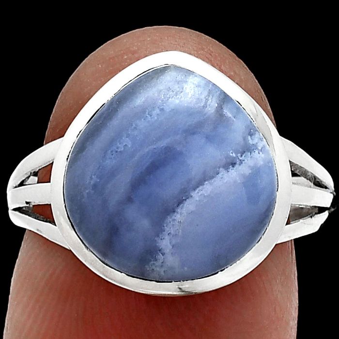 Blue Lace Agate Ring size-7 SDR239223 R-1006, 12x12 mm