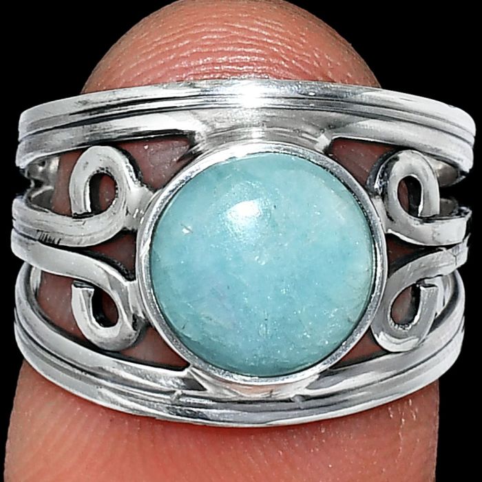 Paraiba Amazonite Ring size-7 SDR239244 R-1132, 9x9 mm