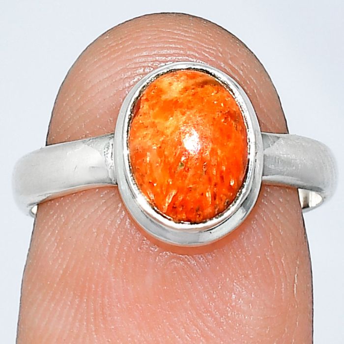 Red Sponge Coral Ring size-6.5 SDR239343 R-1007, 7x9 mm