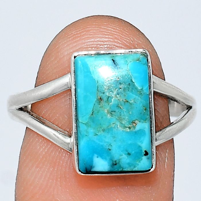 Blue Mohave Turquoise Ring size-8.5 SDR239351 R-1008, 8x12 mm