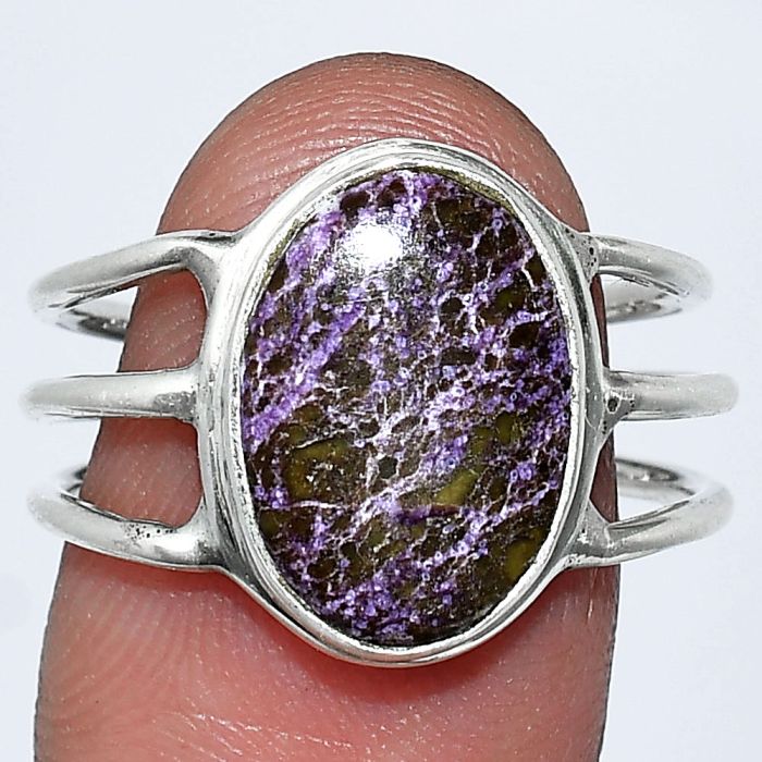 Purpurite Ring size-7.5 SDR239390 R-1008, 10x14 mm