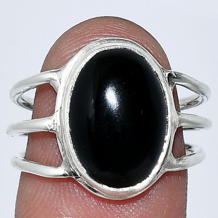 Black Onyx Ring size-7 SDR239400 R-1008, 10x14 mm