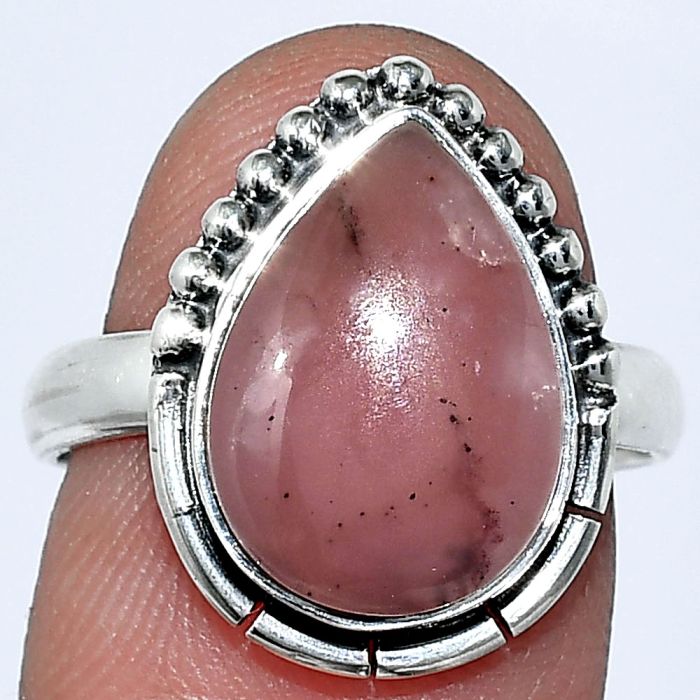 Guava Quartz Ring size-8 SDR239440 R-1151, 11x15 mm