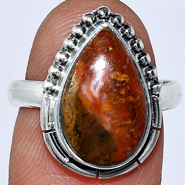 Rare Cady Mountain Agate Ring size-8 SDR239452 R-1151, 10x15 mm