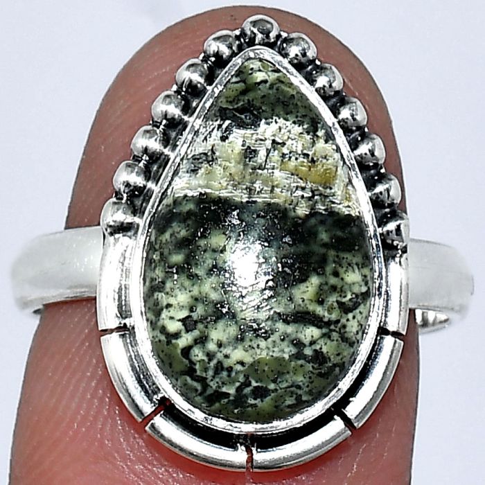 Natural Chrysotile Ring size-8 SDR239459 R-1151, 10x16 mm