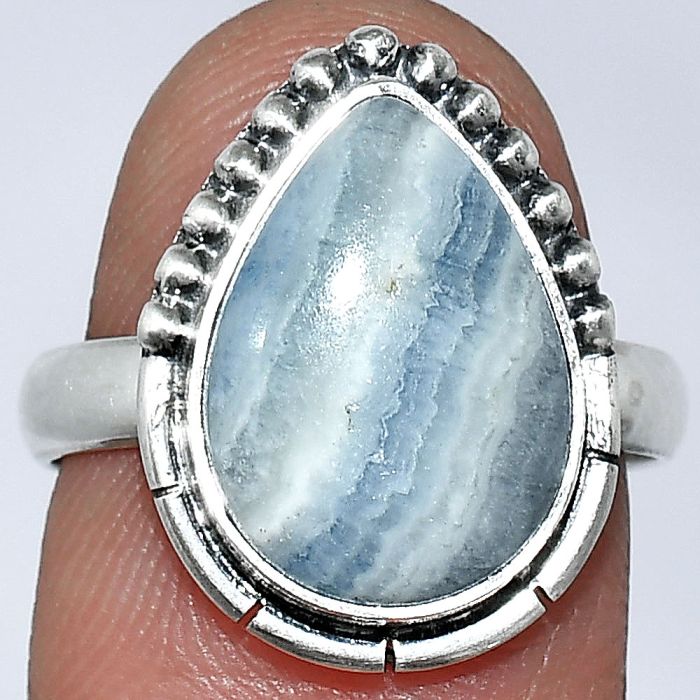 Blue Scheelite Ring size-7 SDR239460 R-1151, 10x14 mm