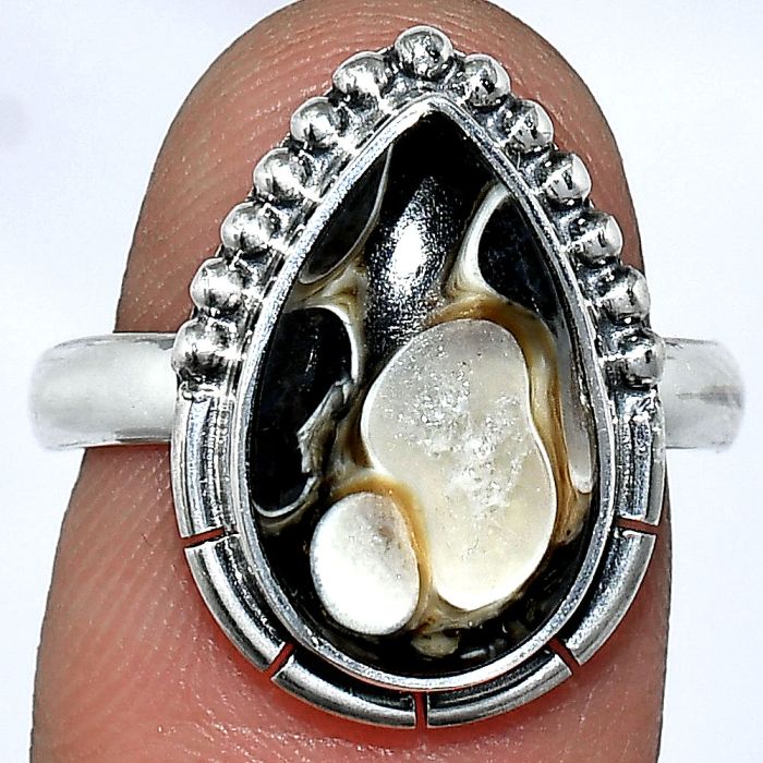 Turtella Jasper Ring size-8 SDR239461 R-1151, 10x15 mm