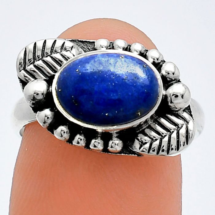 Lapis Lazuli Ring size-7 SDR239510 R-1154, 7x10 mm