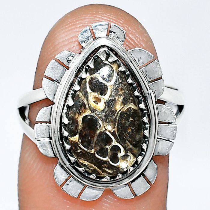 Turtella Jasper Ring size-7 SDR239692 R-1341, 9x14 mm