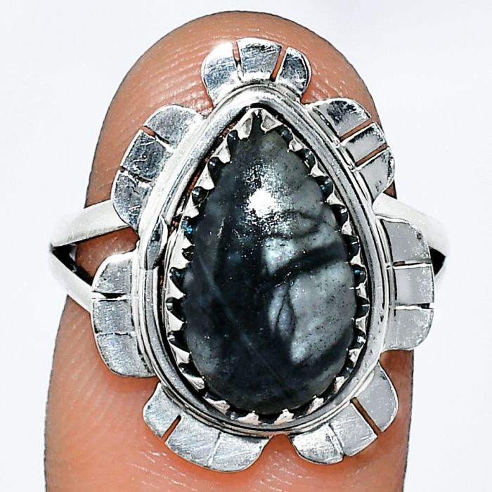 Picasso Jasper Ring size-7 SDR239696 R-1341, 8x14 mm