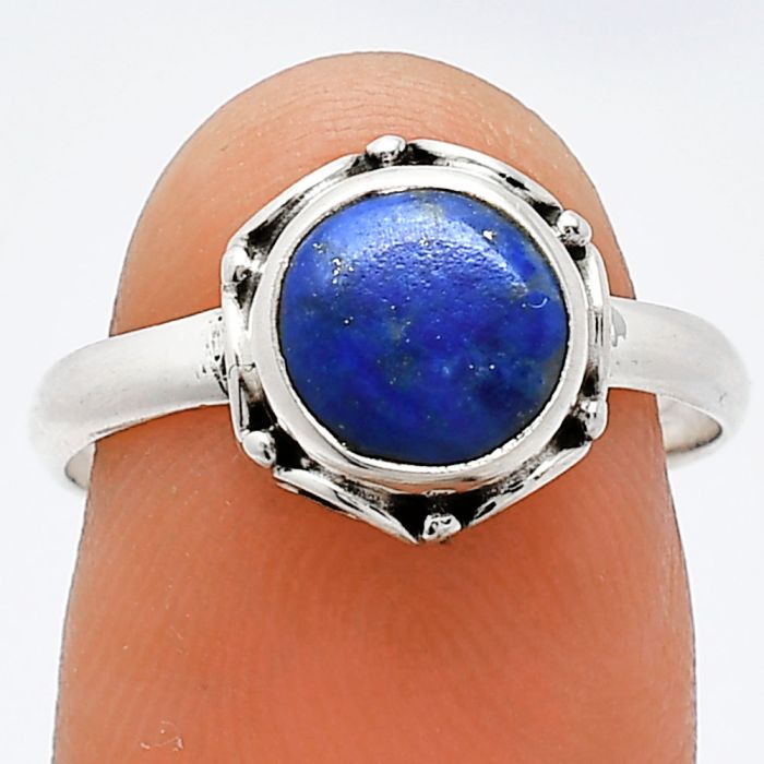 Lapis Lazuli Ring size-7.5 SDR239716 R-1198, 8x8 mm