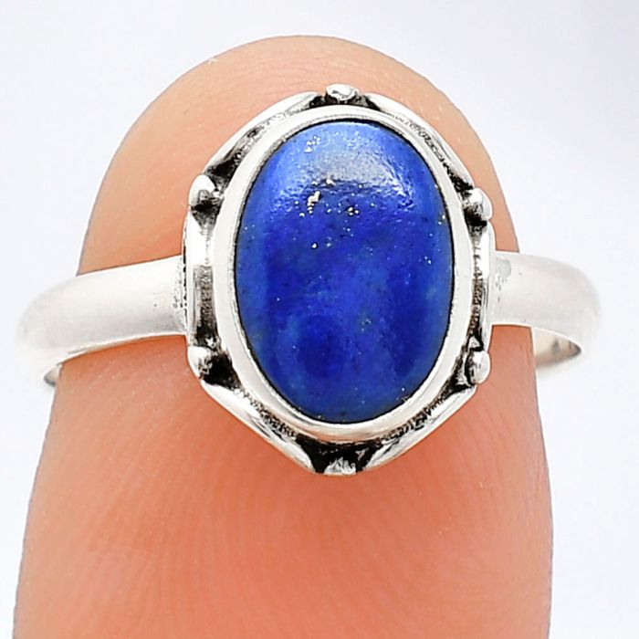 Lapis Lazuli Ring size-7 SDR239727 R-1198, 7x10 mm